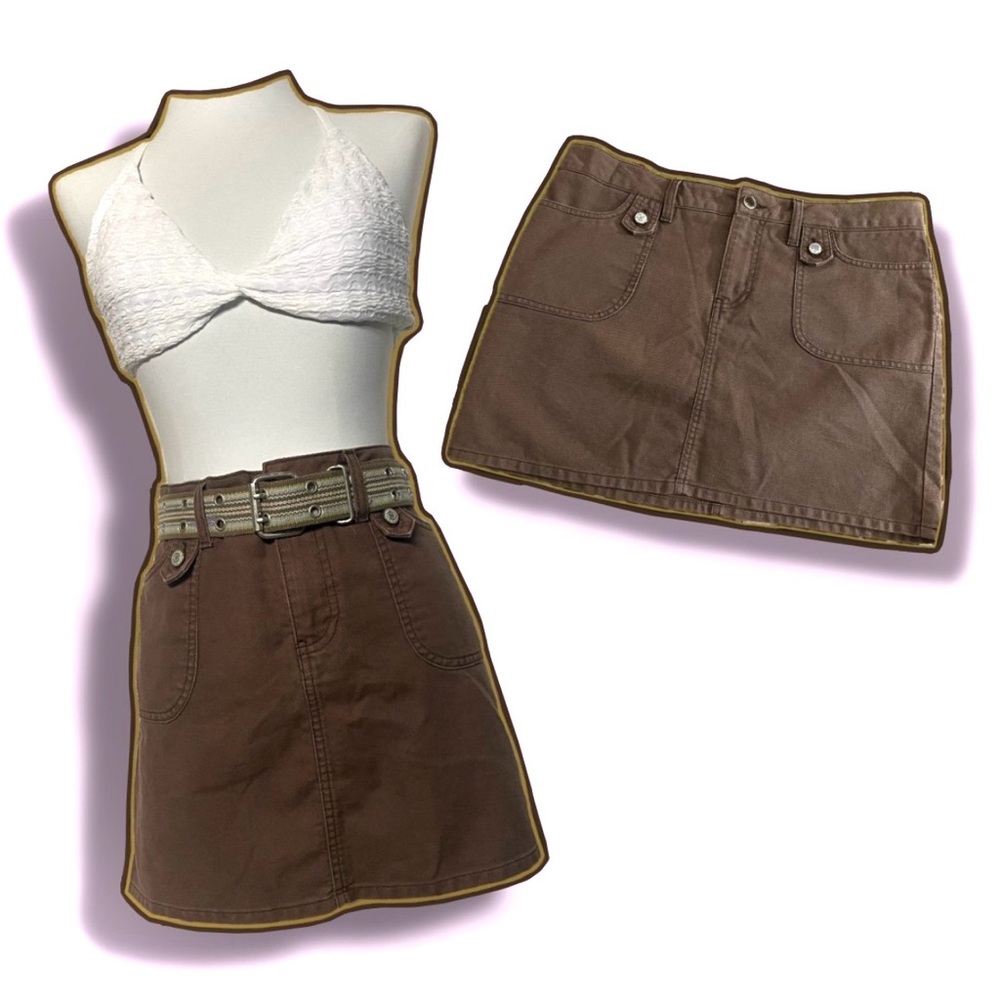 Old Navy Brown Denim Mini Skirt NWOT
